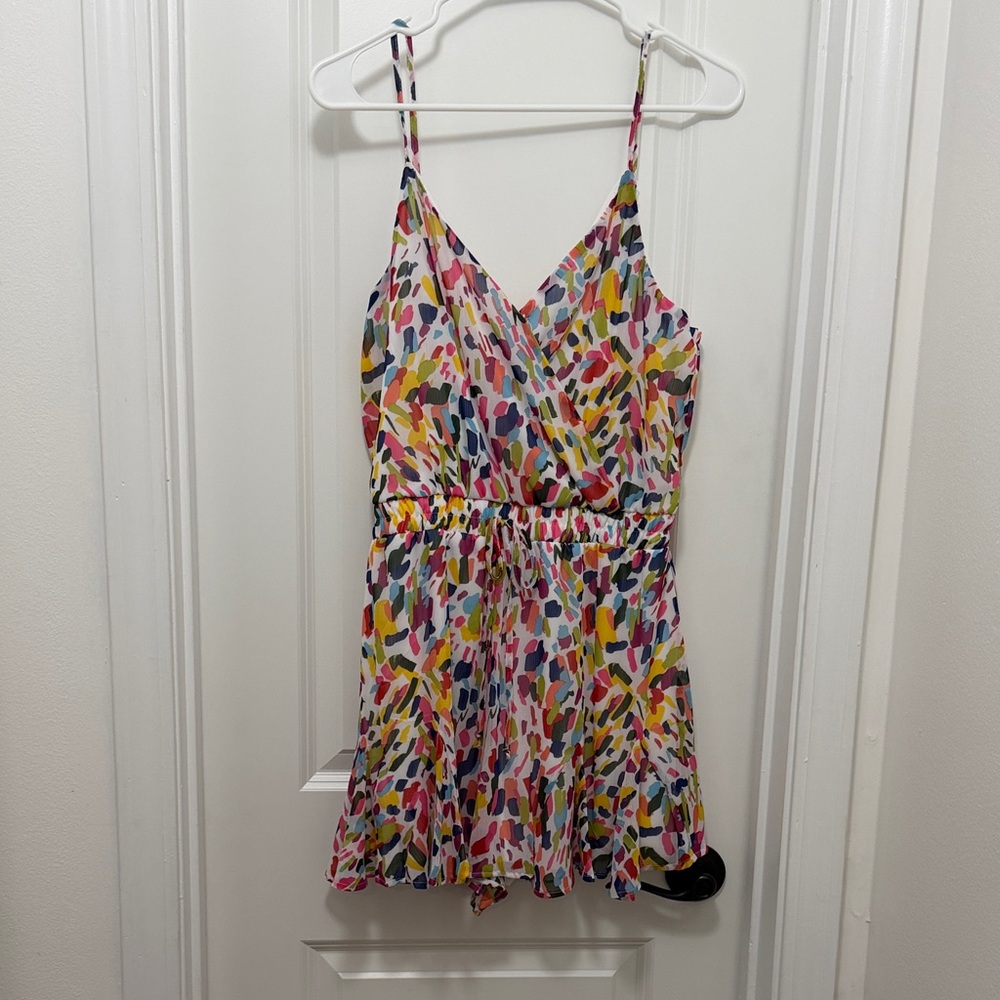 Colorful Abstract Print Romper